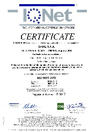 Certificato IQNet: ISO 9001:2015 nr IT-3617